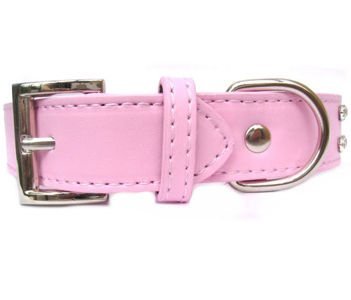 2-Row Dog Collars 10-20" - Pink